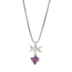 Load image into Gallery viewer, Amethyst with Pentacle & Crescent Moon