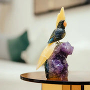 Small crystal bird figurine for peace and positive energy