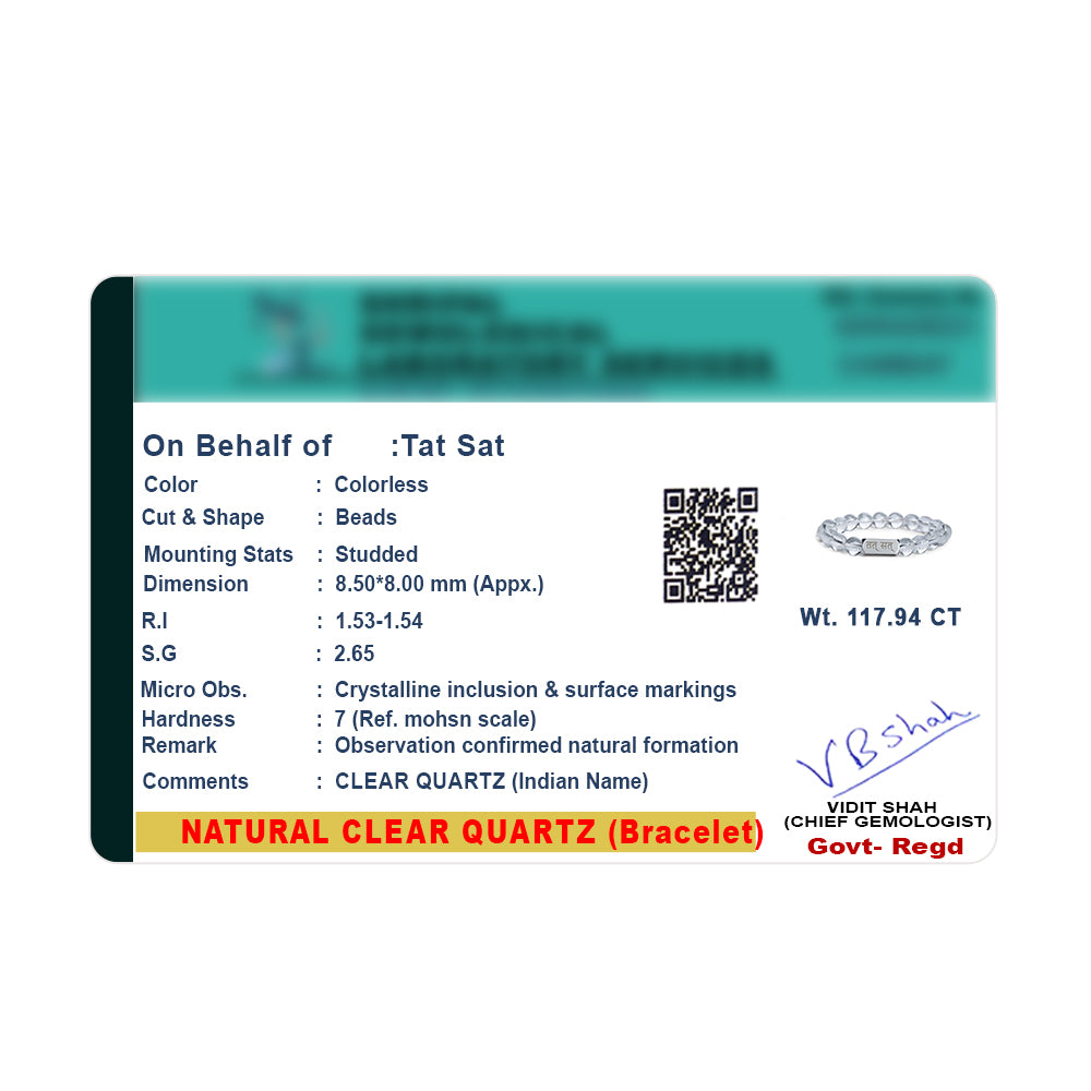 Clear Quartz | Numerology No. 6 | For Luxury & Comfort