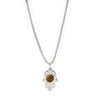 Tiger Eye in Hamsa Hand