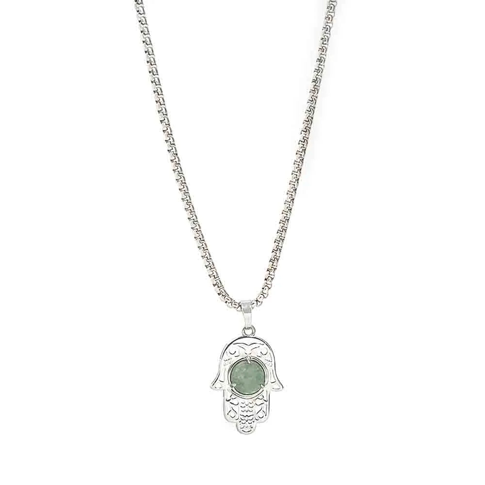 Green Aventurine in Hamsa Hand